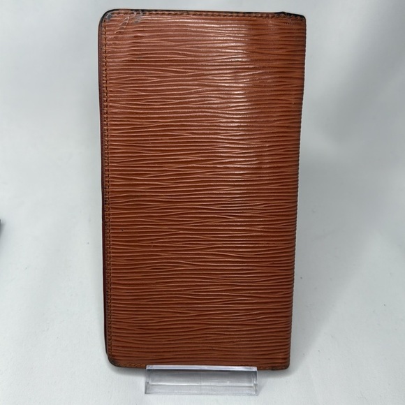 Louis Vuitton Orange and Black Epi Leather Brazza Long Wallets | Unisex | Used | - Picture 4 of 13
